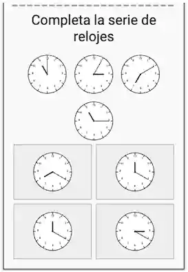 Pregunta psicotécnica de serie de relojes